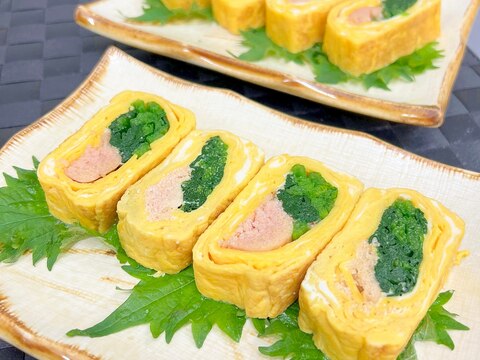 ほうれん草と明太子の★厚焼き卵